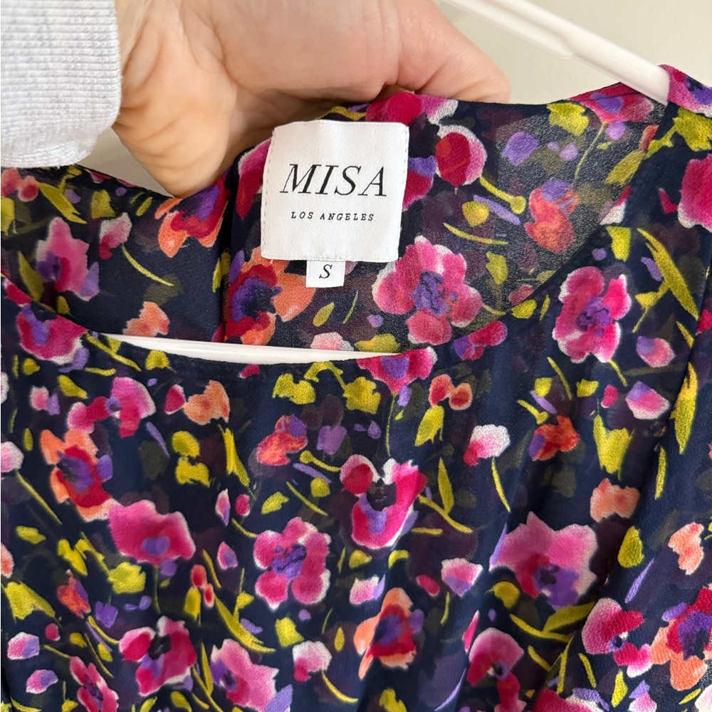 Misa Los Angeles Gino’s Floral Mini Dress - Purple/Pink - Size Small - Picture 2 of 11